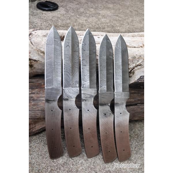 Lot de 5 Lames Dagues Damas 256 Couches � Customiser Les Manches Lames seules Fabrication Artisanale