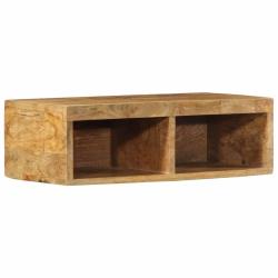 Meuble TV mural gain de place rangement 60 x 30 x 19 cm en bois massif de manguier brut 02_0057701