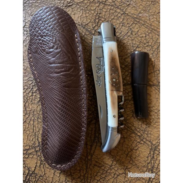 Superbe laguiole d Antonio Montero 3pieces en d�fense de phacoch�re