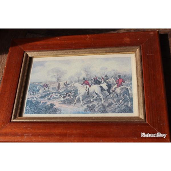Tableau gravure chasse � courre