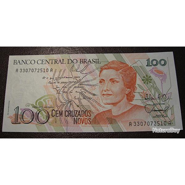 Bresil , 1989  billet de 100 cruzados superbe