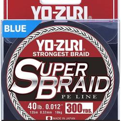 Tresse Yo-Zuri Super Braid Bleue 275m 36/100 Bleu 275m 22,60kg