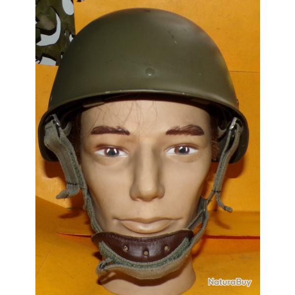 CASQUE MILITAIRE LOURD MODELE F1 DE L'ARMEE FRANCAISE DE 1988  , FABRICATION FRANCAISE DUNOIS A COU