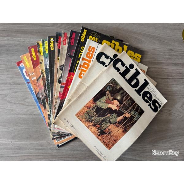 Revue CIBLES La revue des armes & du tirLot de 12 revues + 1 HS et 1 num�ro special