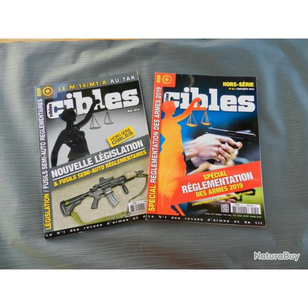 Lot de 2 hors-s�rie Cibles - L�gislation armes 2014 et en 2019