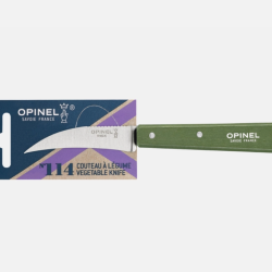 Opinel N&deg;114 Couteau &agrave; L&eacute;gumes Kaki - Lame Inox 7 cm - Manche Charme
