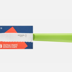 Opinel N&deg;313 Couteau Crant&eacute; Vert - Manche Plastique Recycl&eacute; rPP