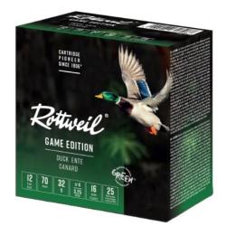 Munitions ROTTWEIL game &eacute;dition canard cal.12/70 32g N&deg;4 par 25
