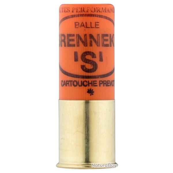 Cartouche Prevot � balle BRENNEKE ''S'' demi-blind�e - Cal. 12/70