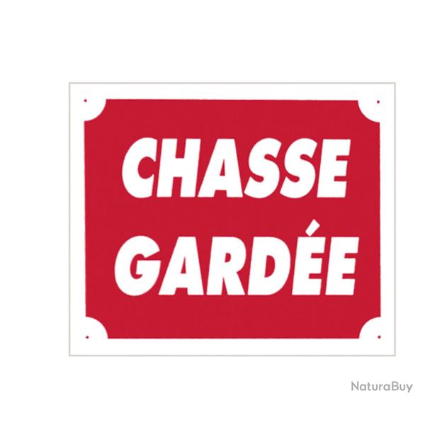 Panneau ''Chasse Gard�e'' 30 x 25 cm Aluminium