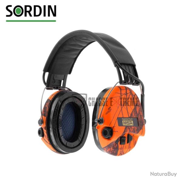 Casque �lectronique SORDIN Supreme Pro Orange Camo + Led