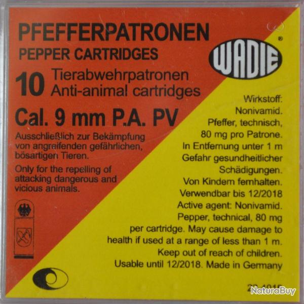 Cartouches 9Mm Pa Pv Pepper A Gaz X10