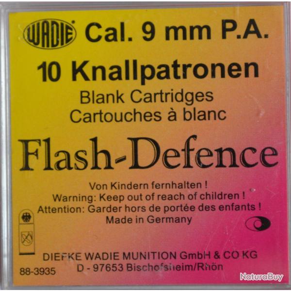 Cartouches 9Mm Pa Flash Defence A Blanc X10