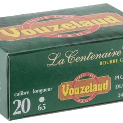 Cartouches Vouzelaud - La Centenaire tube plastique - Cal. 20/65 VOUZELAUD - CENTENAIRE TUBE Plastiq