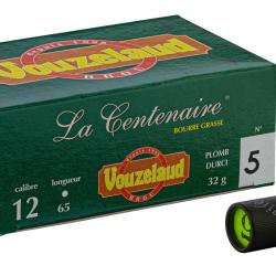 Cartouches Vouzelaud - La Centenaire tube plastique - Cal. 12/65 VOUZELAUD - CENTENAIRE TUBE Plastiq