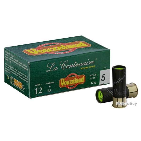 Cartouches Vouzelaud - La Centenaire tube plastique - Cal. 12/65 VOUZELAUD - CENTENAIRE TUBE Plastiq