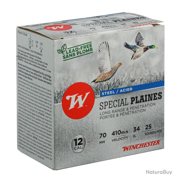 Cartouches de chasse Winchester 12/70 34g Acier num�ro 5 Hautes Performances WINCH,CART STEEL HP, SP