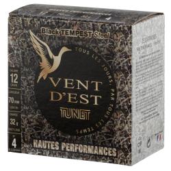 Cartouches TUNET, BLACK TEMPEST 32g acier 12/70 Hautes Performances 12/70 acier n&deg;4