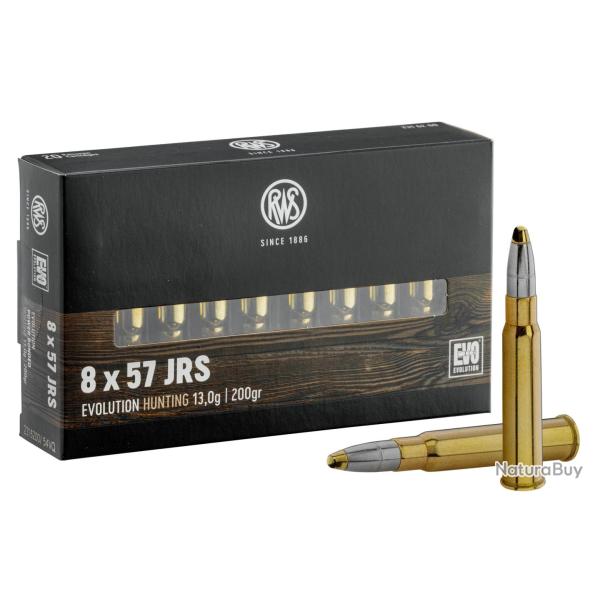 RWS 8x57 JRS Evolution 200 gr / 13 g RWS 8X57 JRS Evo - 200 GR - 13 g BTE/20