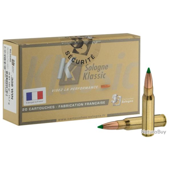 Sologne .308 Win Nosler Ballistic Tip 180 gr / 12 g