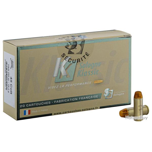 Sologne .45 Colt H&N 250 gr / 16,2 g Sologne .45 Long Colt H&N 250 gr / 16 g