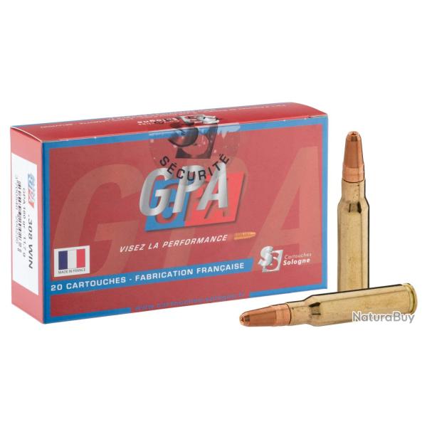 Sologne .308 Winchester GPA 180 gr / 11,7 g .308 Win GPA 180 gr / 11.7 g