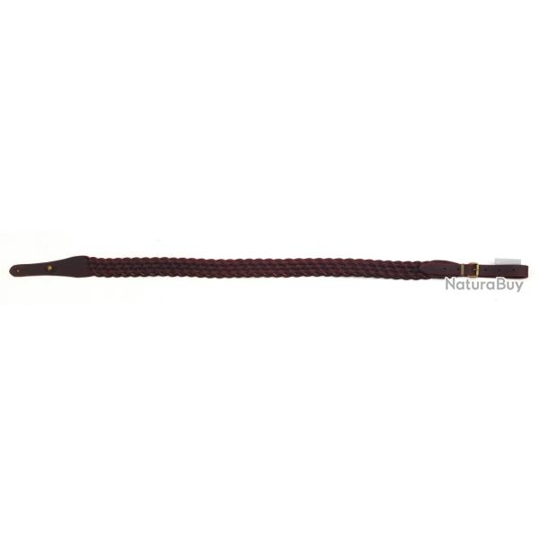 Bretelle cuir tresse vieilli 8 brins