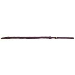Bretelle cuir tresse marron