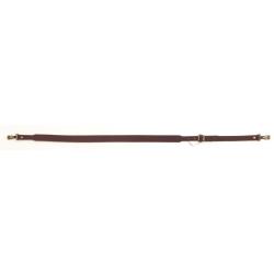 Bretelle cuir mousqueton cousu