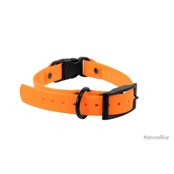 Collier clip rapide Biothane orange
