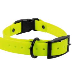 Collier clip rapide Biothane jaune