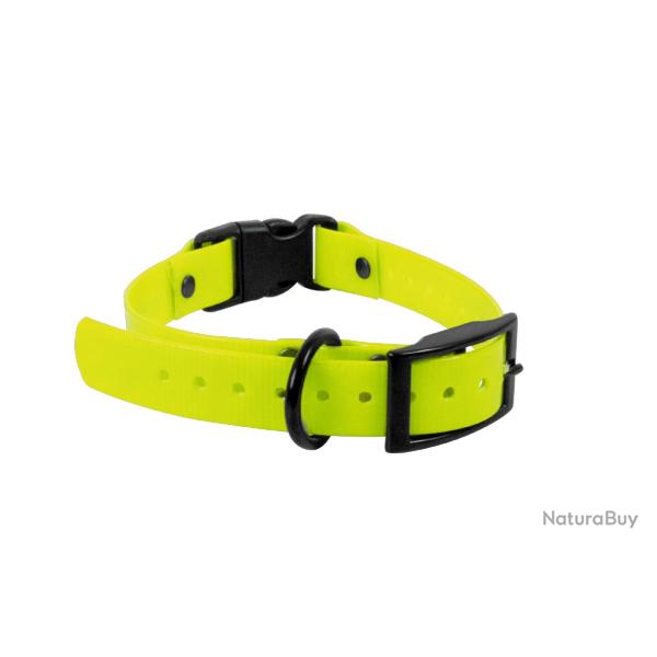 Collier clip rapide Biothane jaune