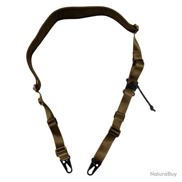 Sangle 2 points clip HK marron