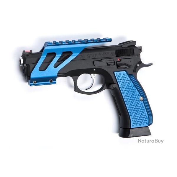 Grip alu CZ SP 01 Shadow bleu