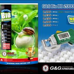 Billes bio 0.25g blanches en sachet de 2000