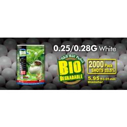 Billes bio 0.28g blanches en sachet de 2000