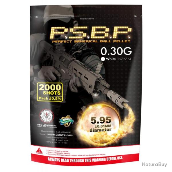 Billes 0.30g Perfect grises en sachet de 2000