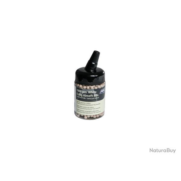 Billes 0.40g Accuracy blanches en pot de 1000