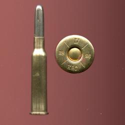 6.5 x 54R Mannlicher Roumain - marquage : IV/18 /96/K&C/ - Rare balle pr&eacute;fendue - PORT COMPRIS