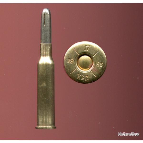 6.5 x 54R Mannlicher Roumain - marquage : IV/18 /96/K&C/ - Rare balle pr�fendue - PORT COMPRIS