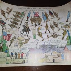 Planche Am&eacute;ricain WW1 Imagerie d'Epinal