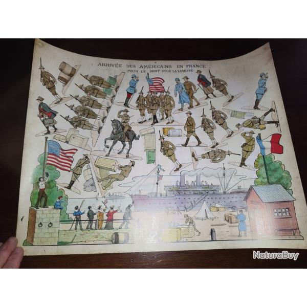 Planche Am�ricain WW1 Imagerie d'Epinal
