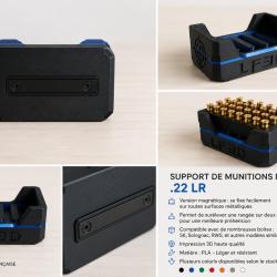 Support &agrave; munitions .22 LR - Fixation magn&eacute;tique