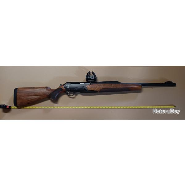 Bar 4x �lite semi automatique,  calibre 9.3x62, bois grade 3, bande de battue +Point rouge Kite BT1.