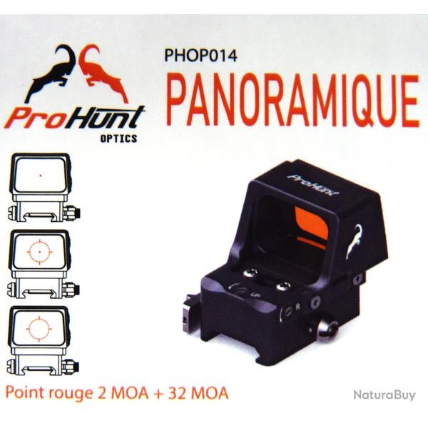 Point Rouge Panoramique ProHunt 2MOA 3 Reticules