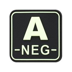 JTG Bloodtype Square Rubber Patch A Neg Blackops - R&eacute;f: 10345506400