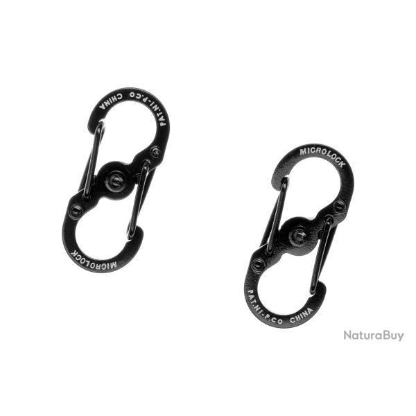 Nite Ize S-Biner Stainless Steel MicroLock 2pcs Black - R�f: 12287306000
