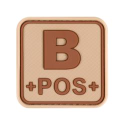JTG Bloodtype Square Rubber Patch B Pos Blackops - R&eacute;f: 10345606400