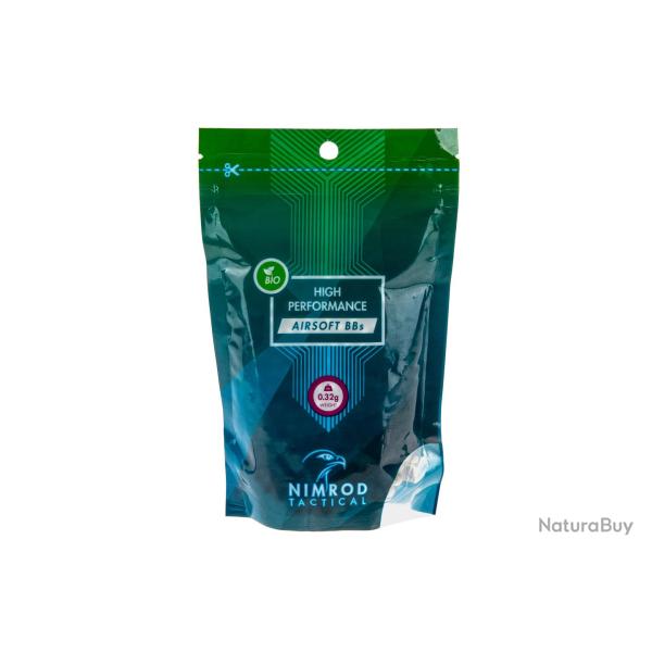 Nimrod 0.32g Bio BB High Performance 1000rds White - R�f: 11354700100