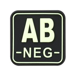 JTG Bloodtype Square Rubber Patch AB Neg Forest - R&eacute;f: 10345921400